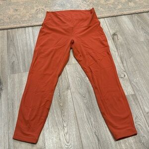 Lululemon orange align leggings 25”